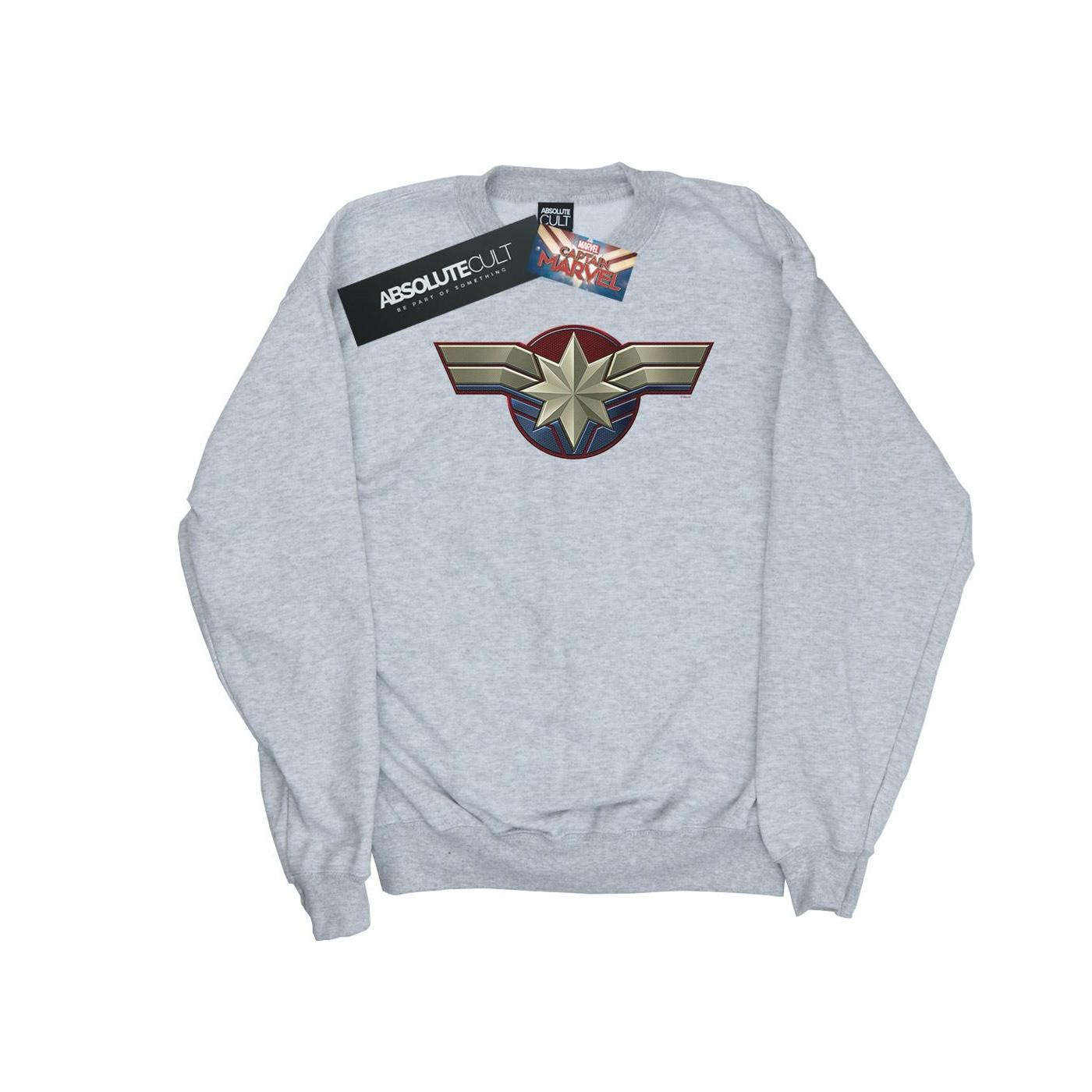 Image of Captain Chest Emblem Sweatshirt Damen Grau XL