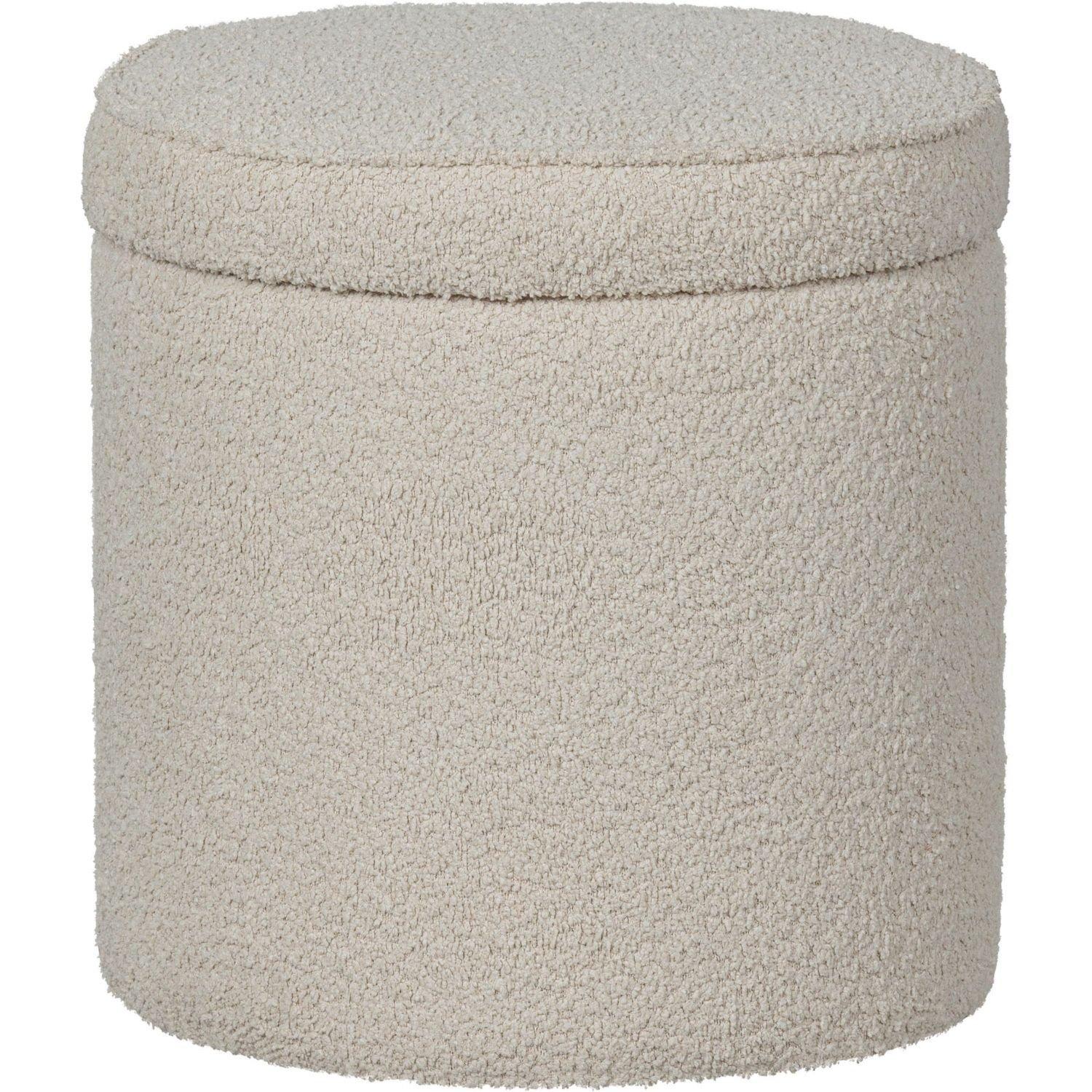 Image of Hocker Sonu mit Stauraum Bouclé natur Hocker Sonu mit Stauraum Bouclé natur