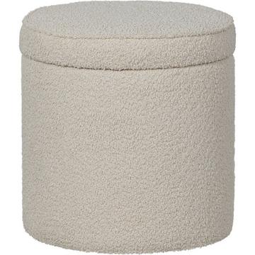 Hocker Sonu mit Stauraum Bouclé natur