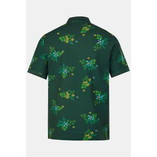 JP1880  Poloshirt, Halbarm, Piqué, florales Muster 