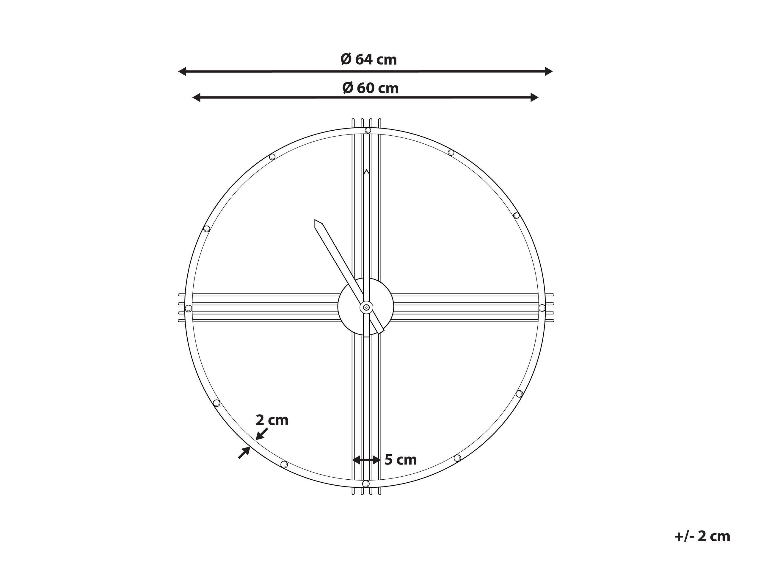 Beliani Wanduhr aus Eisen Modern ASCONA  