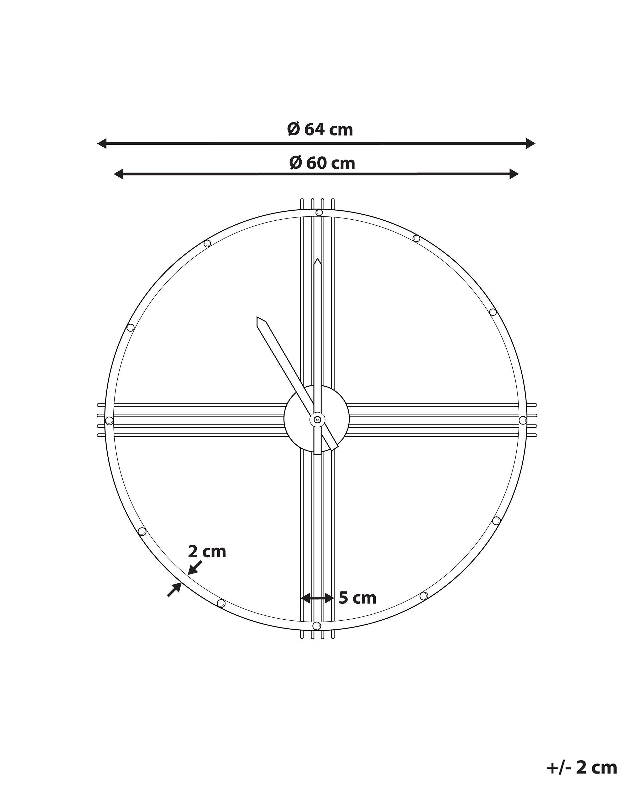 Beliani Wanduhr aus Eisen Modern ASCONA  