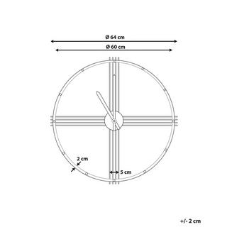 Beliani Wanduhr aus Eisen Modern ASCONA  