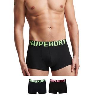 Superdry  boxer in cotone biologico uperdry dual logo (x2) 