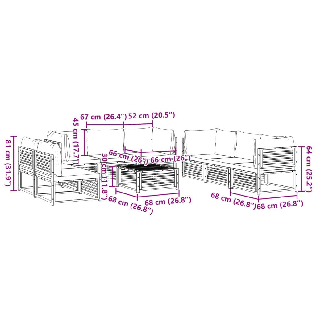 VidaXL Salon de jardin bois  