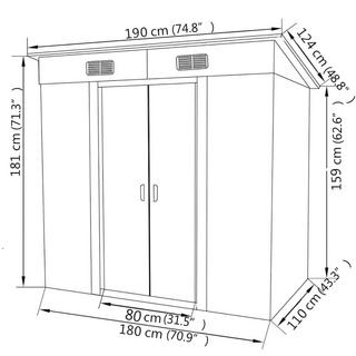 VidaXL Gartenlaube stahl  