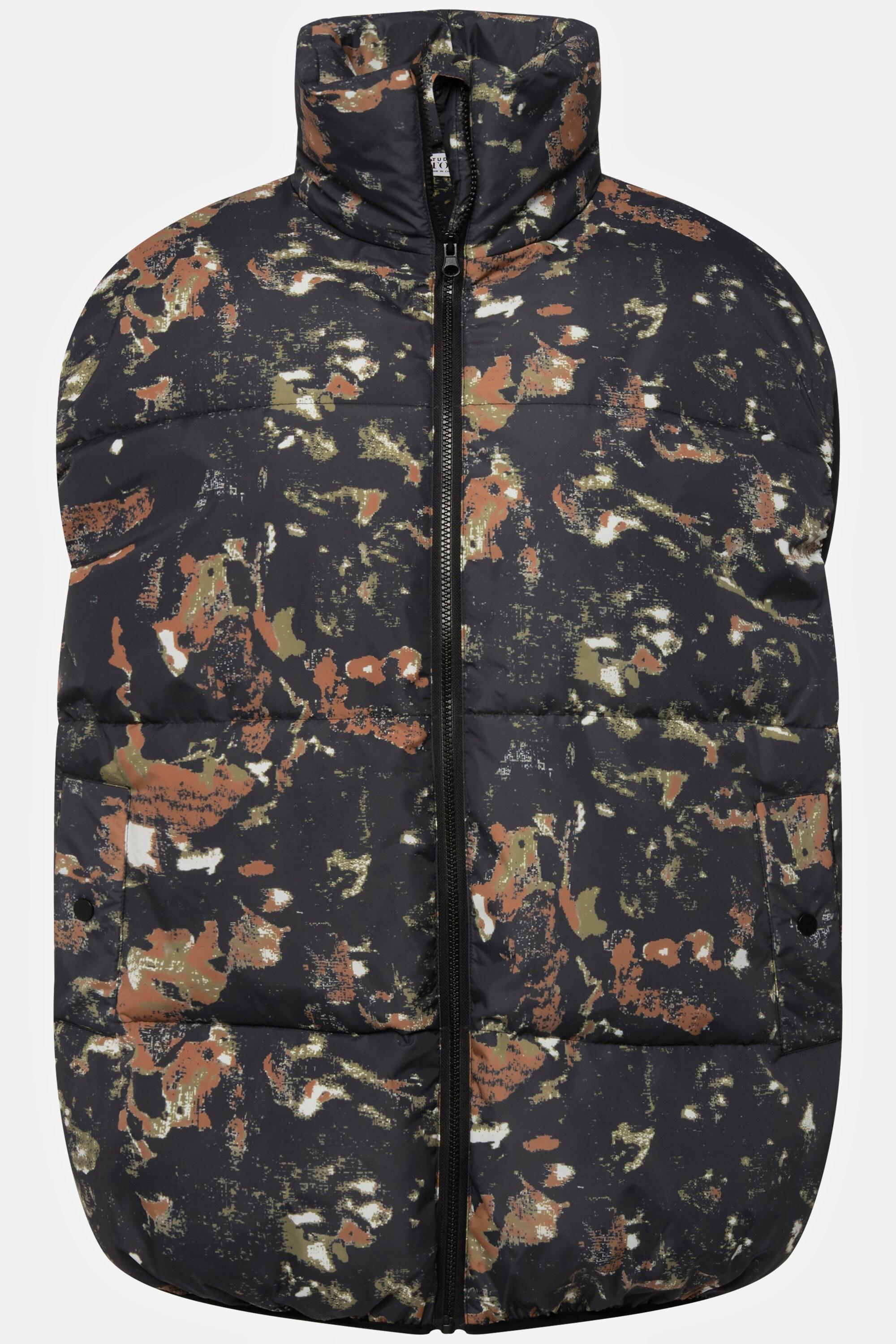 Studio Untold  Gilet matelassé oversize, avec col montant et motif imprimé 