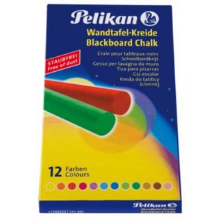 Pelikan  Pelikan 701367 gesso per lavagna Blu, Marrone, Verde, Arancione, Rosso, Viola, Giallo 12 pz 