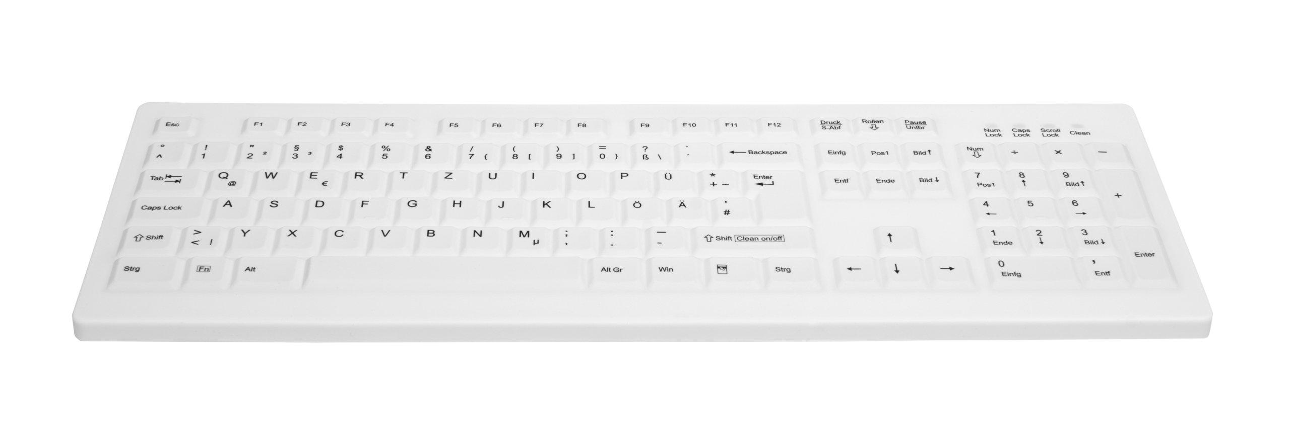 Cherry  AK-C8100F-FU1-WGE Tastatur RF Wireless QWERTZ Deutsch Weiß 