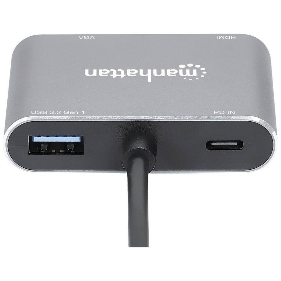 Manhattan  USB-C auf HDMI & VGA 4-in-1 Docking 