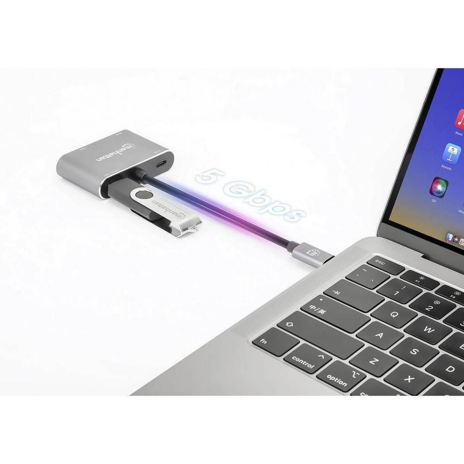Manhattan  USB-C auf HDMI & VGA 4-in-1 Docking 