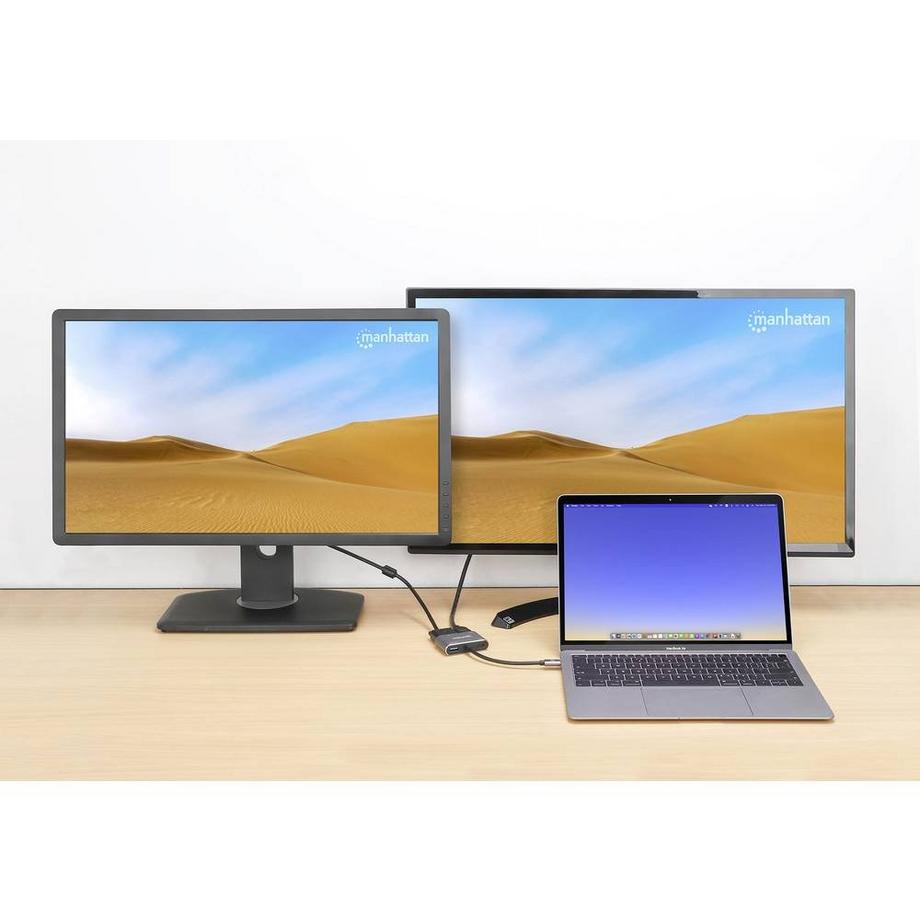 Manhattan  USB-C auf HDMI & VGA 4-in-1 Docking 