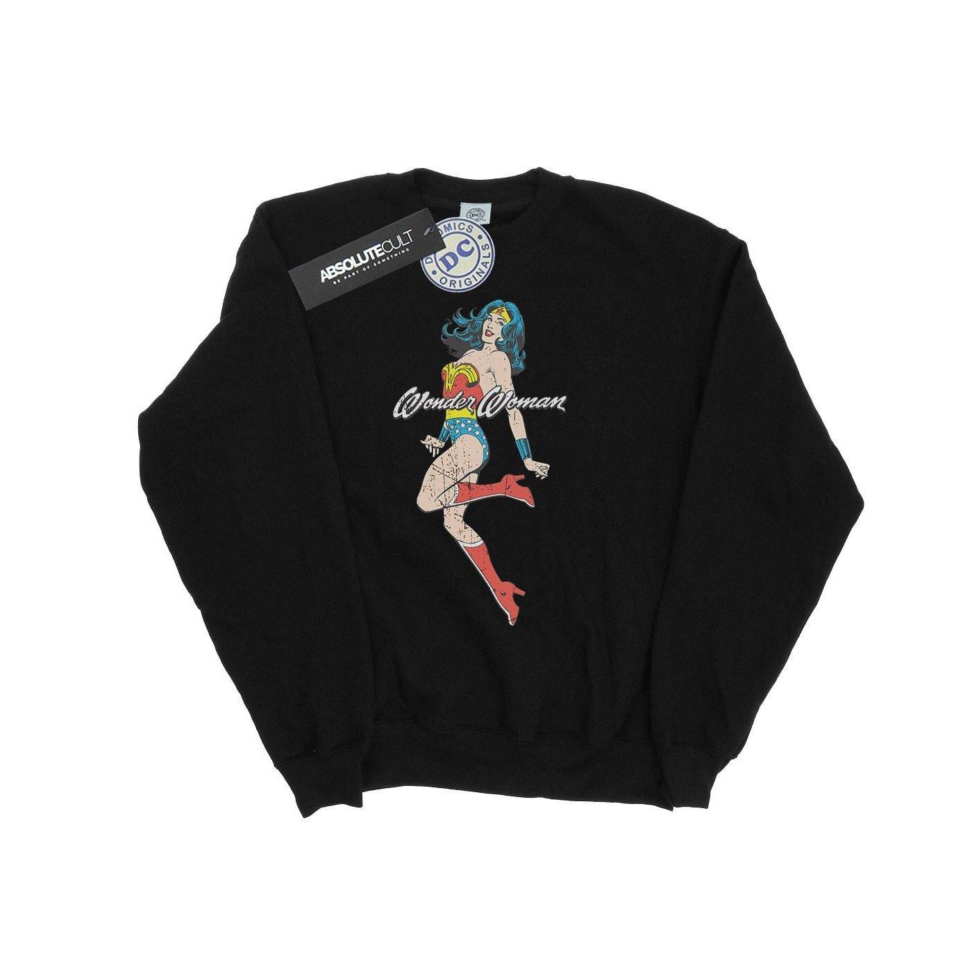 Image of Wonder Woman Jump Sweatshirt Mädchen Schwarz 140/146