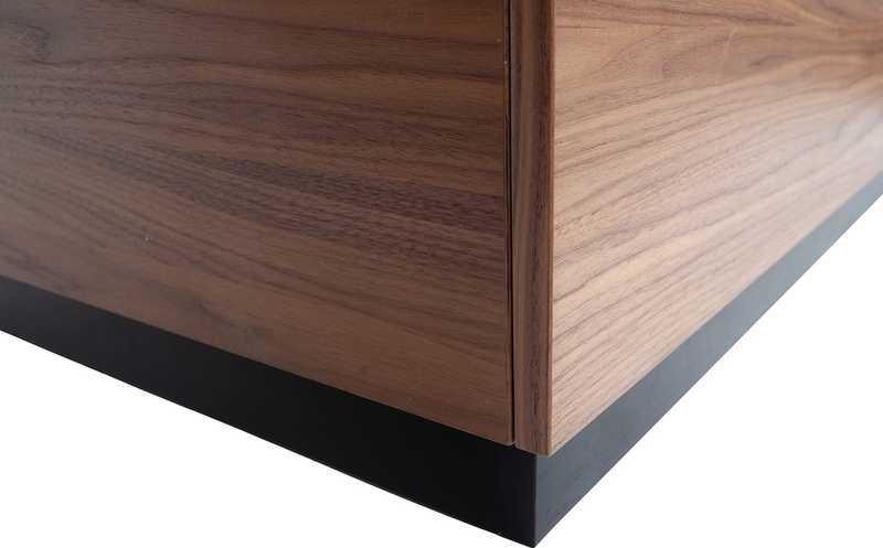 mutoni Table basse bloc pin noyer 40x82 (FSC)  