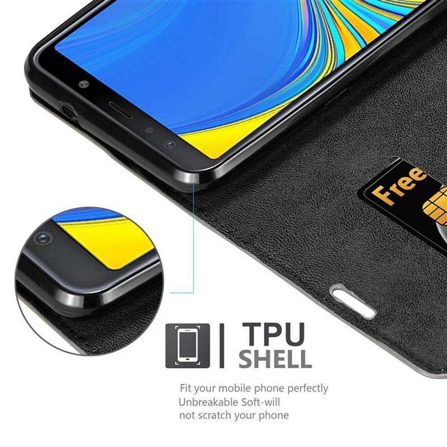 Cadorabo  Housse compatible avec Samsung Galaxy A7 2018 - Coque de protection avec fermeture magnétique, fonction de support et compartiment pour carte 
