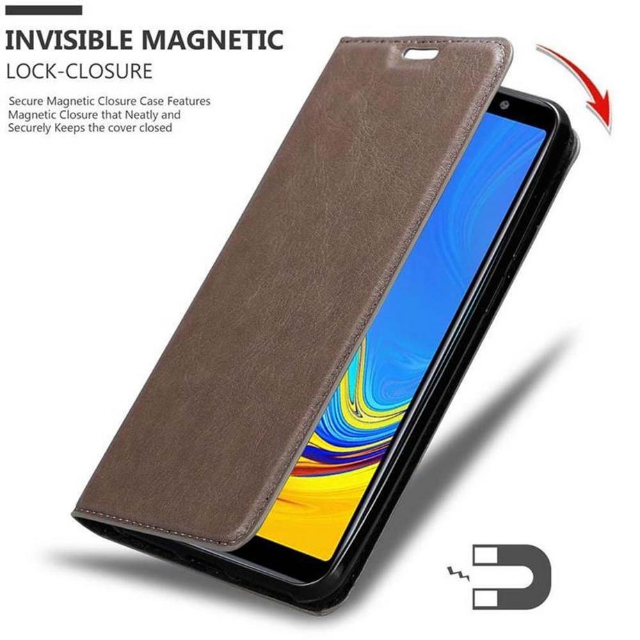 Cadorabo  Housse compatible avec Samsung Galaxy A7 2018 - Coque de protection avec fermeture magnétique, fonction de support et compartiment pour carte 