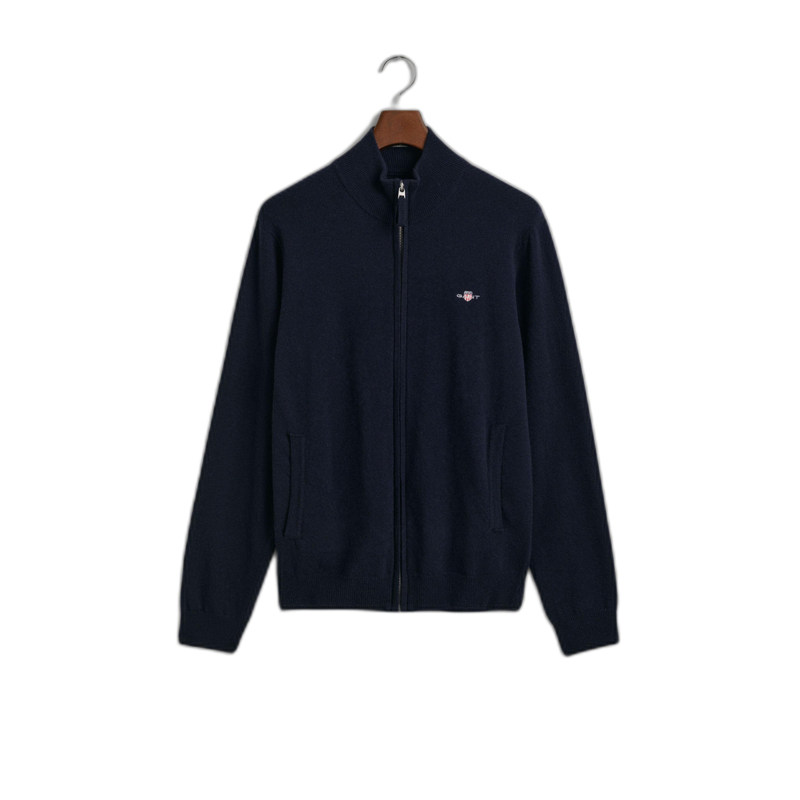 GANT  strickjacke it zipper superfine labswool 