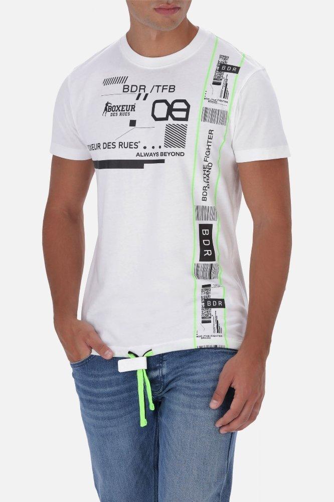 Image of T-shirt Mit Bändern Herren Weiss M