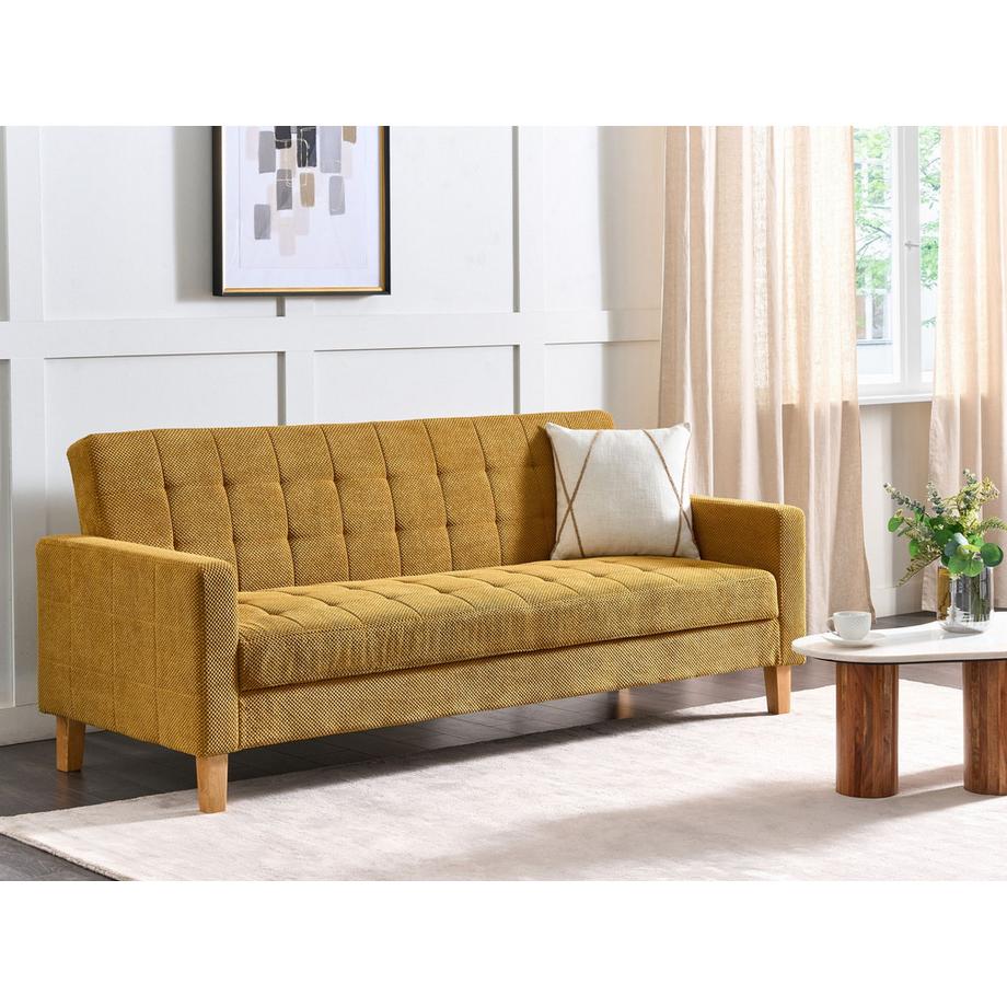 Beliani Schlafsofa aus Stoff Retro VEHKOO  