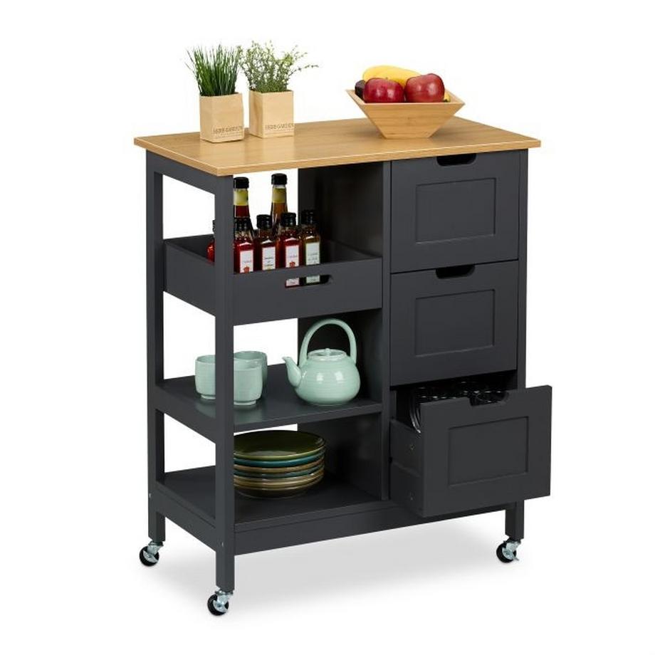 Carrello da cucina con piano di lavoro