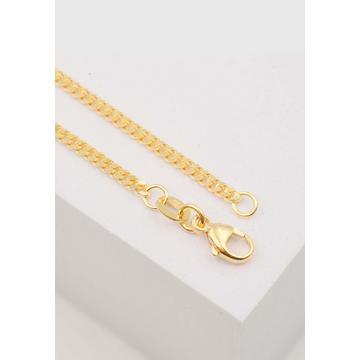 Collier gourmette or jaune 750, 2.1mm, 45cm