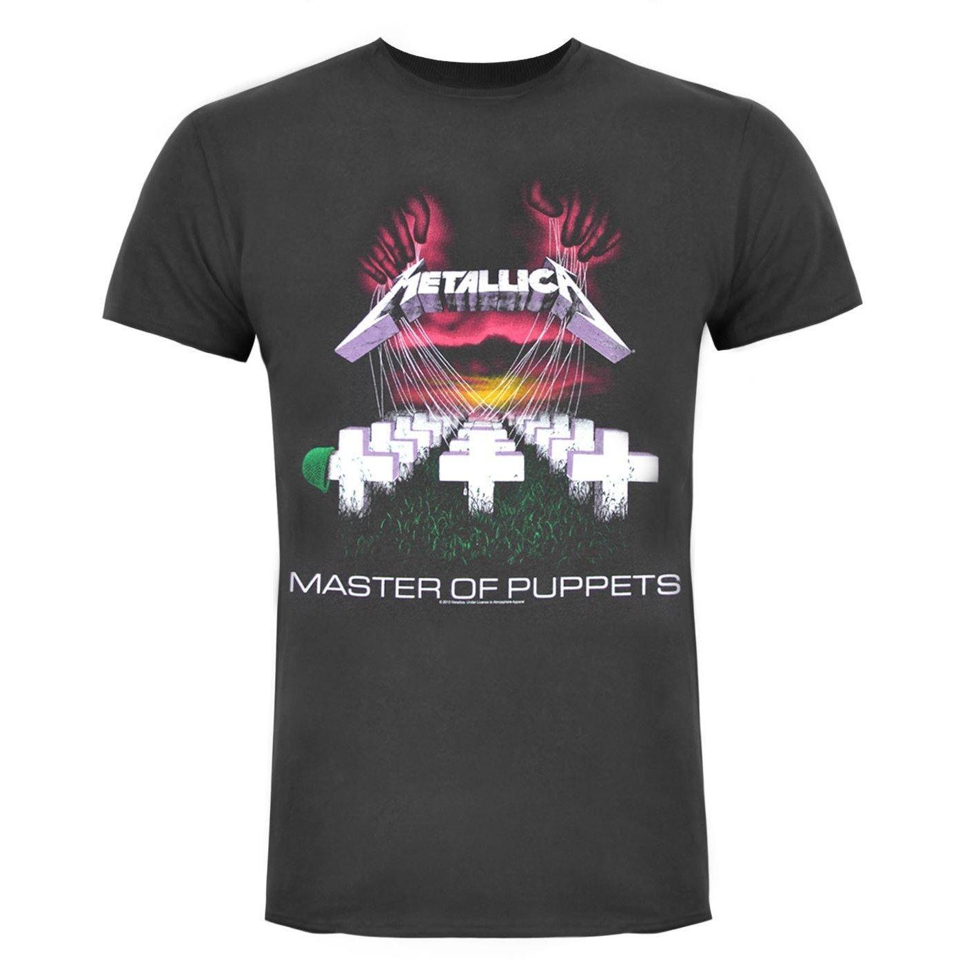 Image of Offizielles Metallica Master Of Puppets Tshirt Herren Charcoal Black S