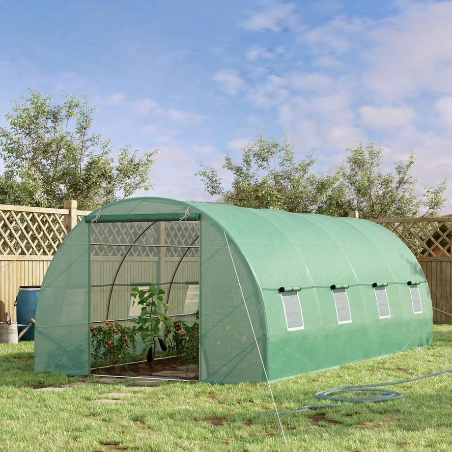 Northio  Serre à film pour tomates avec fenêtre, tunnel à film pour serre, vert, 590x300x200cm 