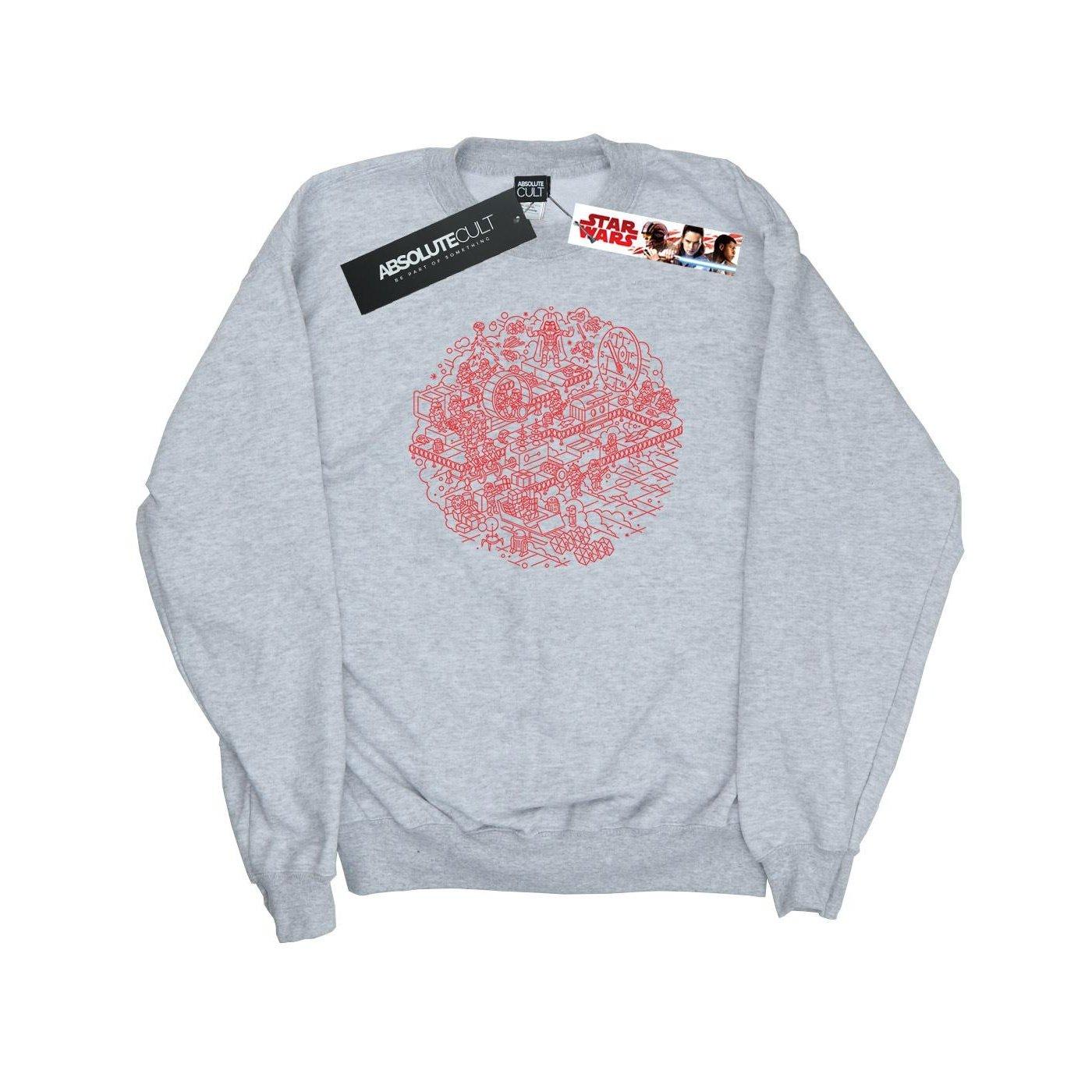 Image of Christmas Death Star Sweatshirt Damen Grau S
