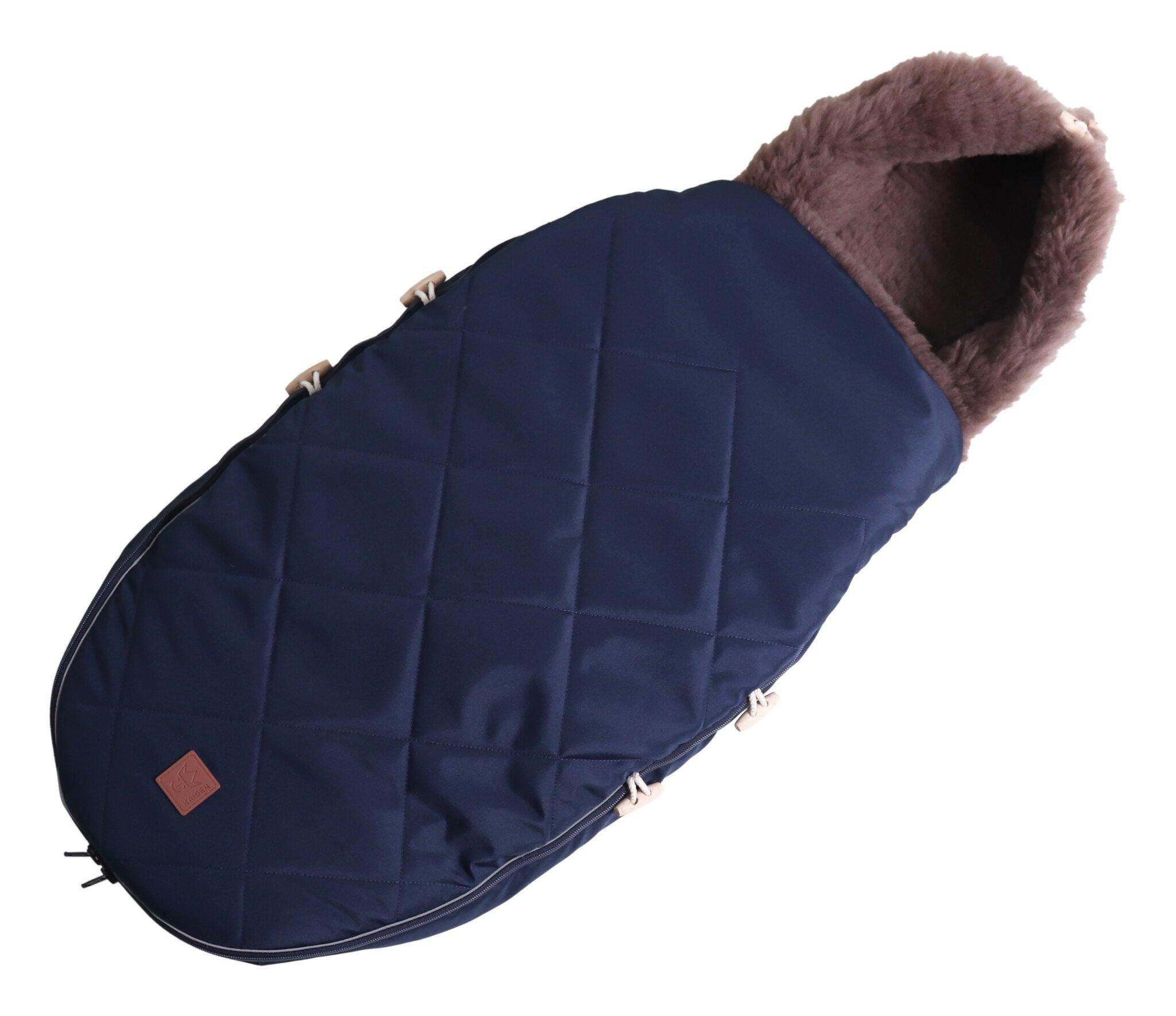 Kaiser  Lammfell Fusssack Toffee navy 