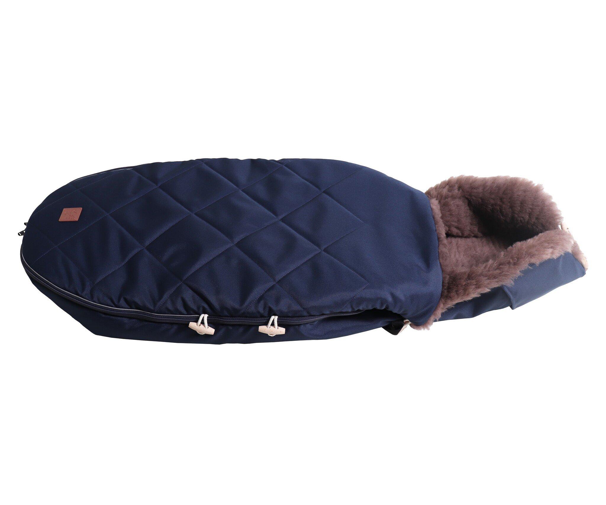 Kaiser  Lammfell Fusssack Toffee navy 