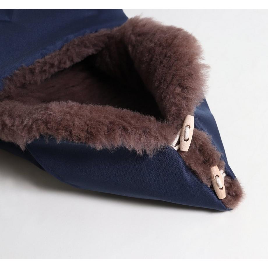 Kaiser  Lammfell Fusssack Toffee navy 