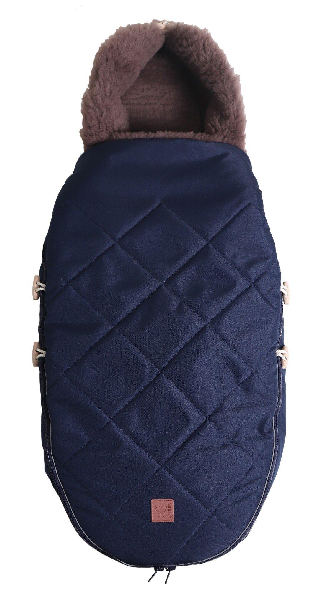 Kaiser  Lammfell Fusssack Toffee navy 