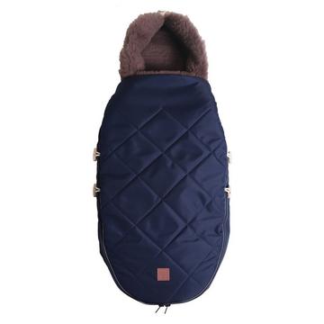 Lammfell Fusssack Toffee navy