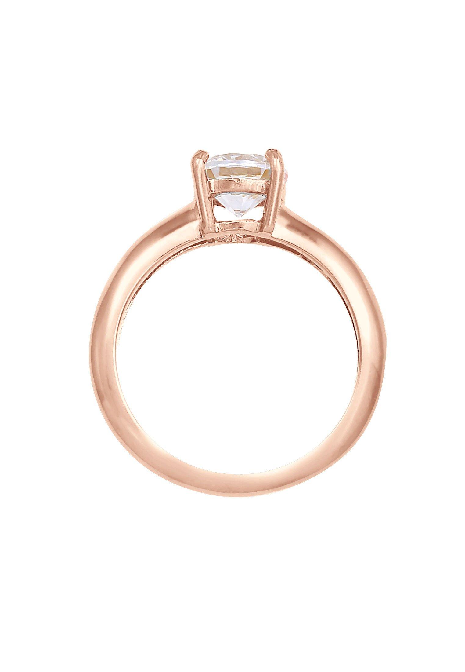 Elli  Bague Solitaire Avec Cristal De Zirconium 