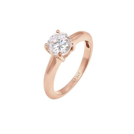 Elli  Bague Solitaire Avec Cristal De Zirconium 