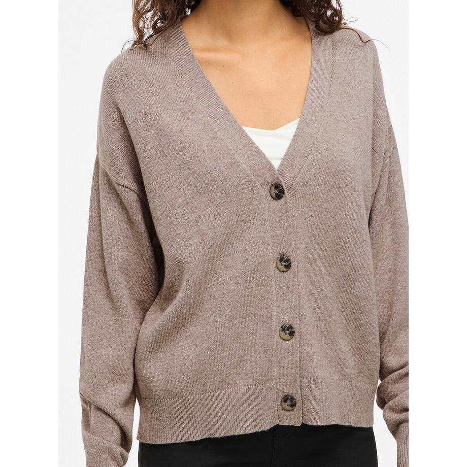 VILA Cardigan a maglia con collo a V e bottoni  