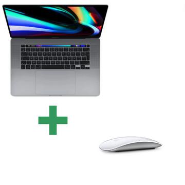 Ricondizionato MacBook Pro Touch Bar 16" 2019 Core i9 2,3 Ghz 16 Gb 1 Tb SSD Grigio spazio + Apple Magic Mouse 2 senza fili - Bianco