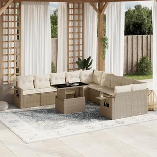 VidaXL set divano da giardino Polirattan  