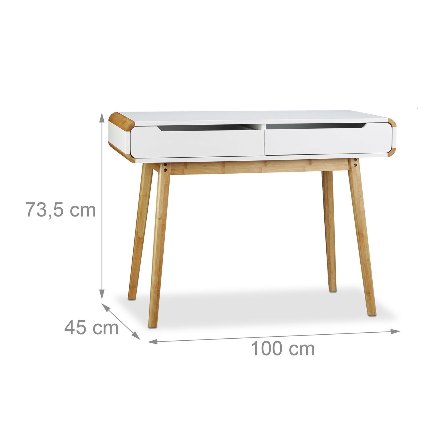 B2X Scrivania con cassetti in bianco  