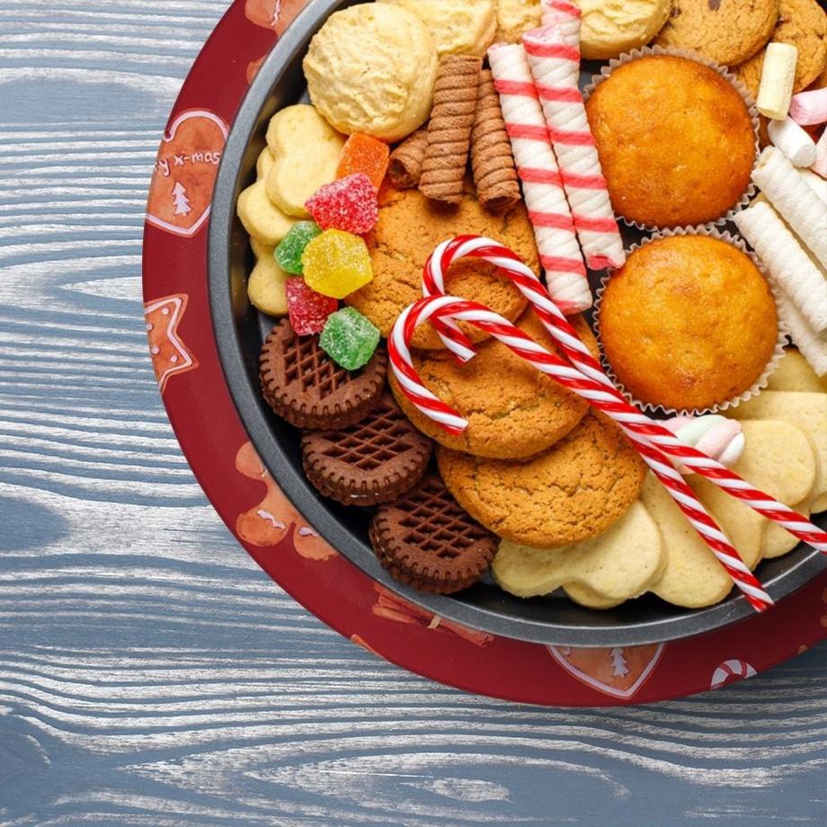 B2X  Weihnachtsuntersetzer 33 cm - Kekse, Zimt & Lollis 