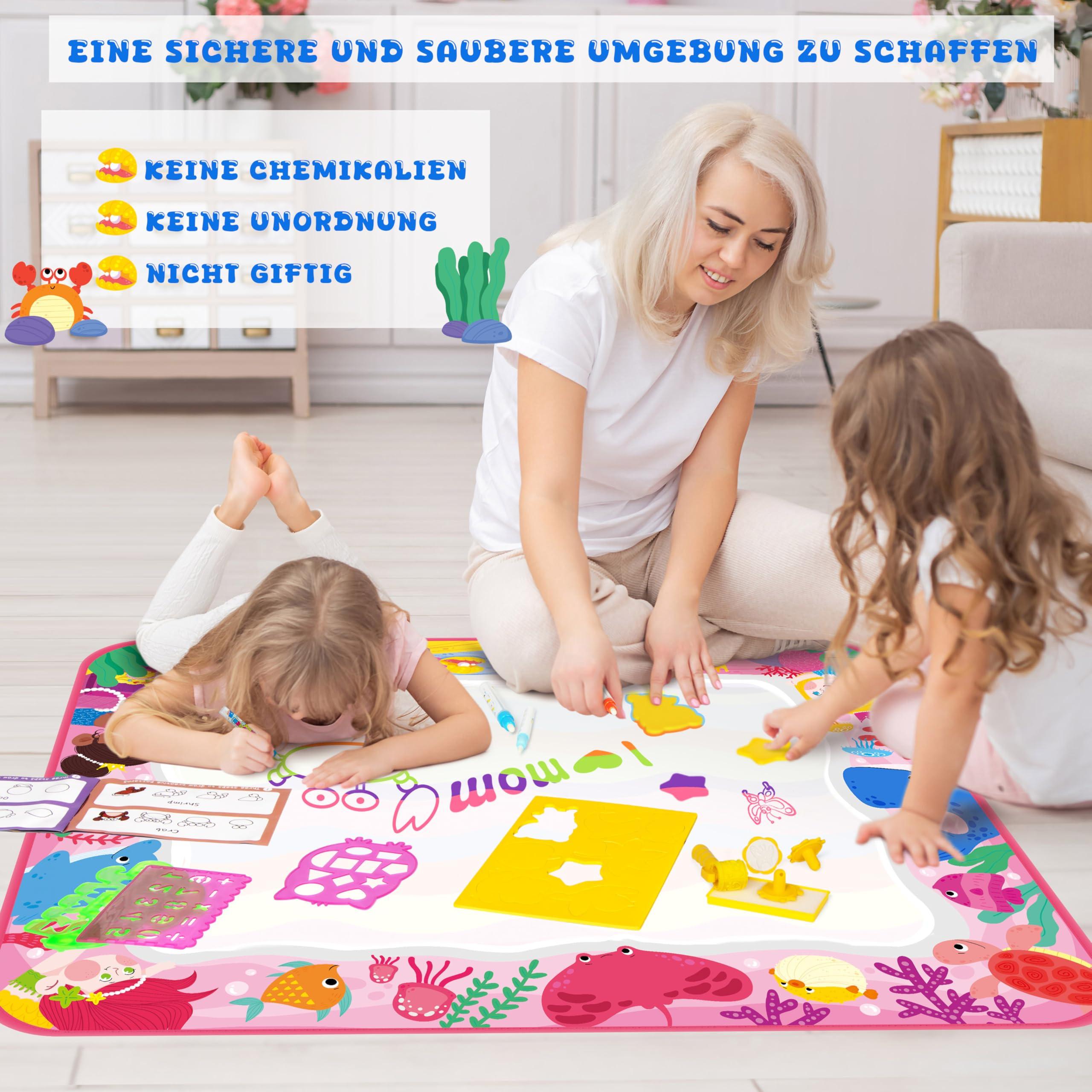 Activity-board  Wasser-Kritzelmatte, Aqua Magic Doodle Malmatte mit Wasserstift, Geschenke zum Ausmalen 