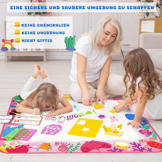 Activity-board  Wasser-Kritzelmatte, Aqua Magic Doodle Malmatte mit Wasserstift, Geschenke zum Ausmalen 