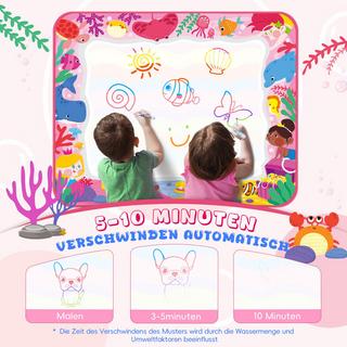 Activity-board  Wasser-Kritzelmatte, Aqua Magic Doodle Malmatte mit Wasserstift, Geschenke zum Ausmalen 