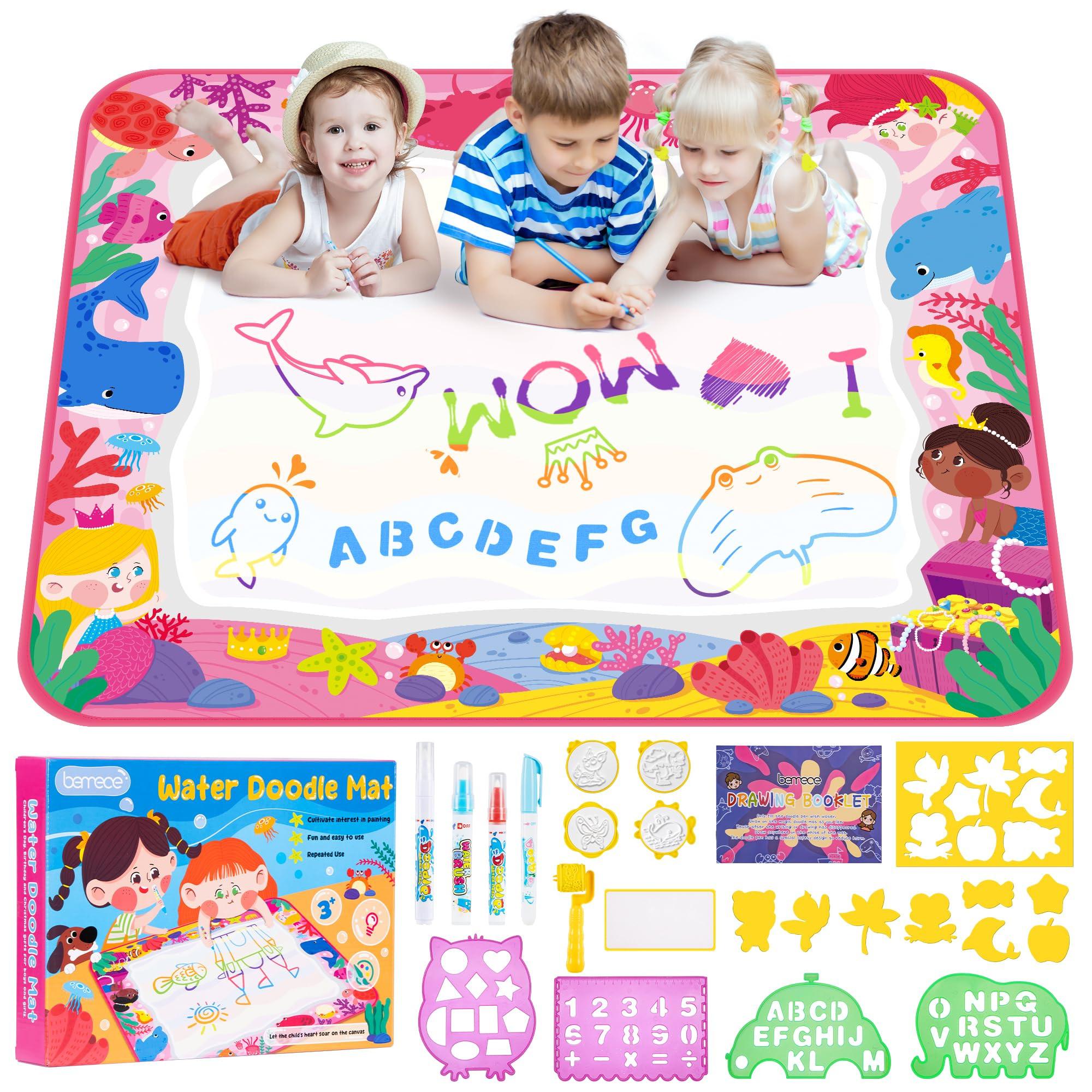 Activity-board  Wasser-Kritzelmatte, Aqua Magic Doodle Malmatte mit Wasserstift, Geschenke zum Ausmalen 