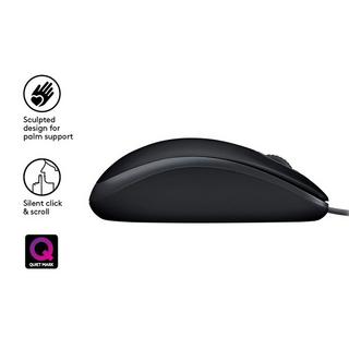 Logitech  B110 Silent Maus Beidhändig USB Typ-A Optisch 1000 DPI 