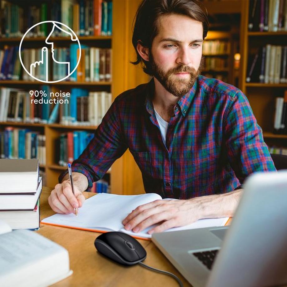 Logitech  B110 Silent mouse Ambidestro USB tipo A Ottico 1000 DPI 