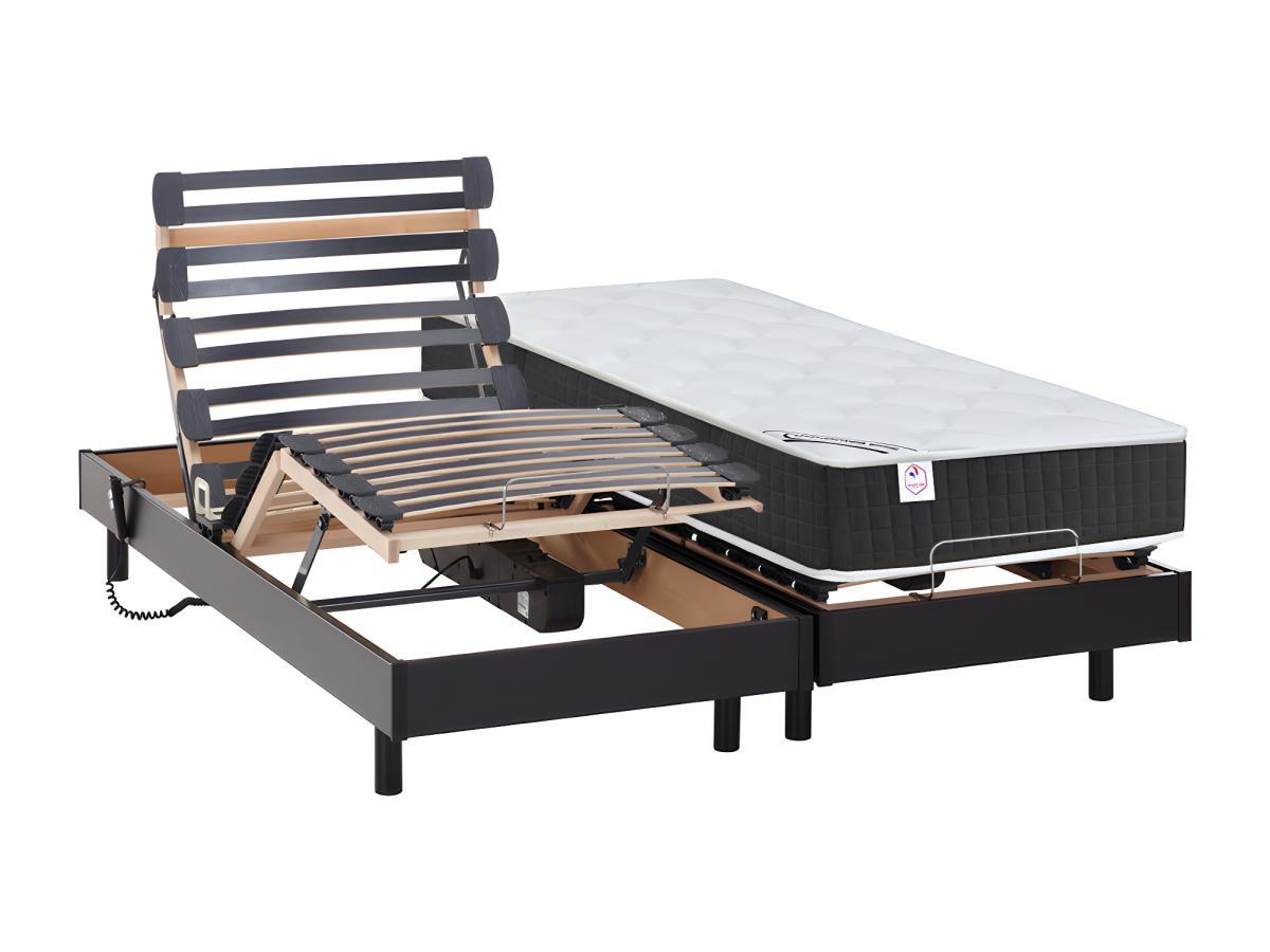 DREAMEA Lit électrique relaxation matelas ressorts ensachés mémoire forme APOLLO de DREAMEA  