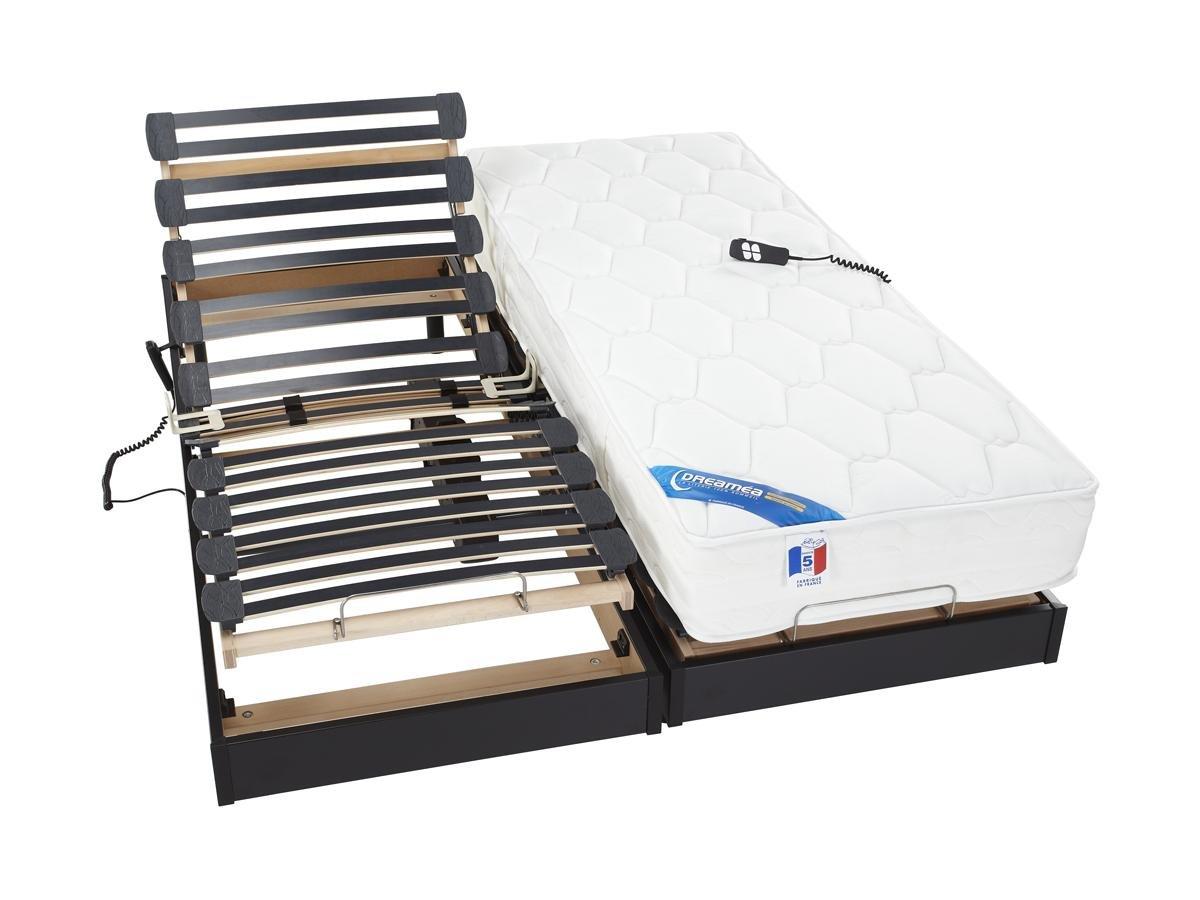 DREAMEA Lit électrique relaxation matelas ressorts ensachés mémoire forme APOLLO de DREAMEA  