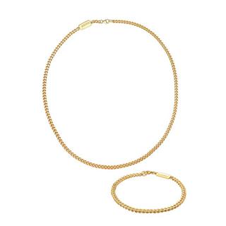 Kuzzoi  Ensemble de Bijoux Panzerketten Armband Kette Basic 925 Silber 