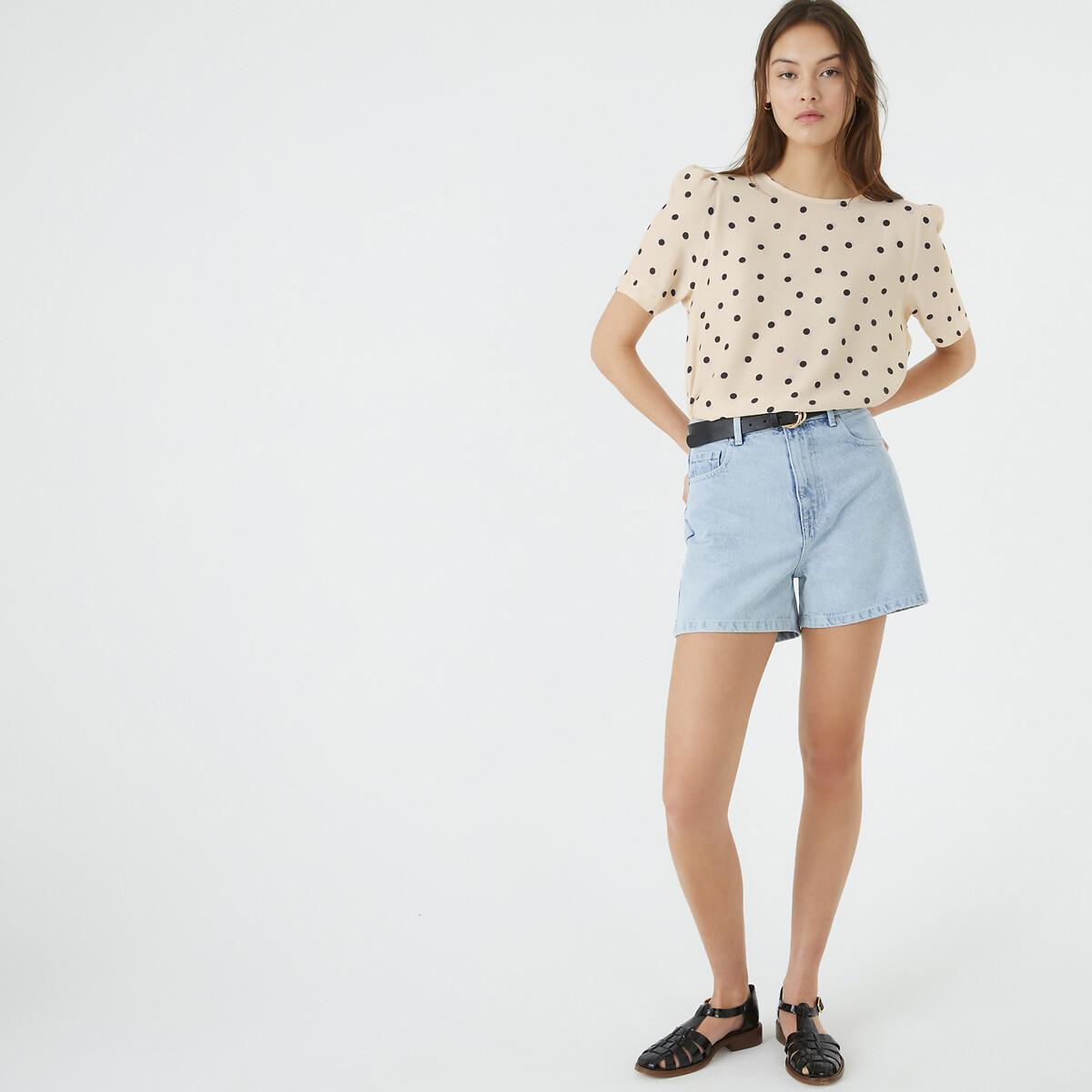 La Redoute Collections  Jeansshorts mit hohem Bund 